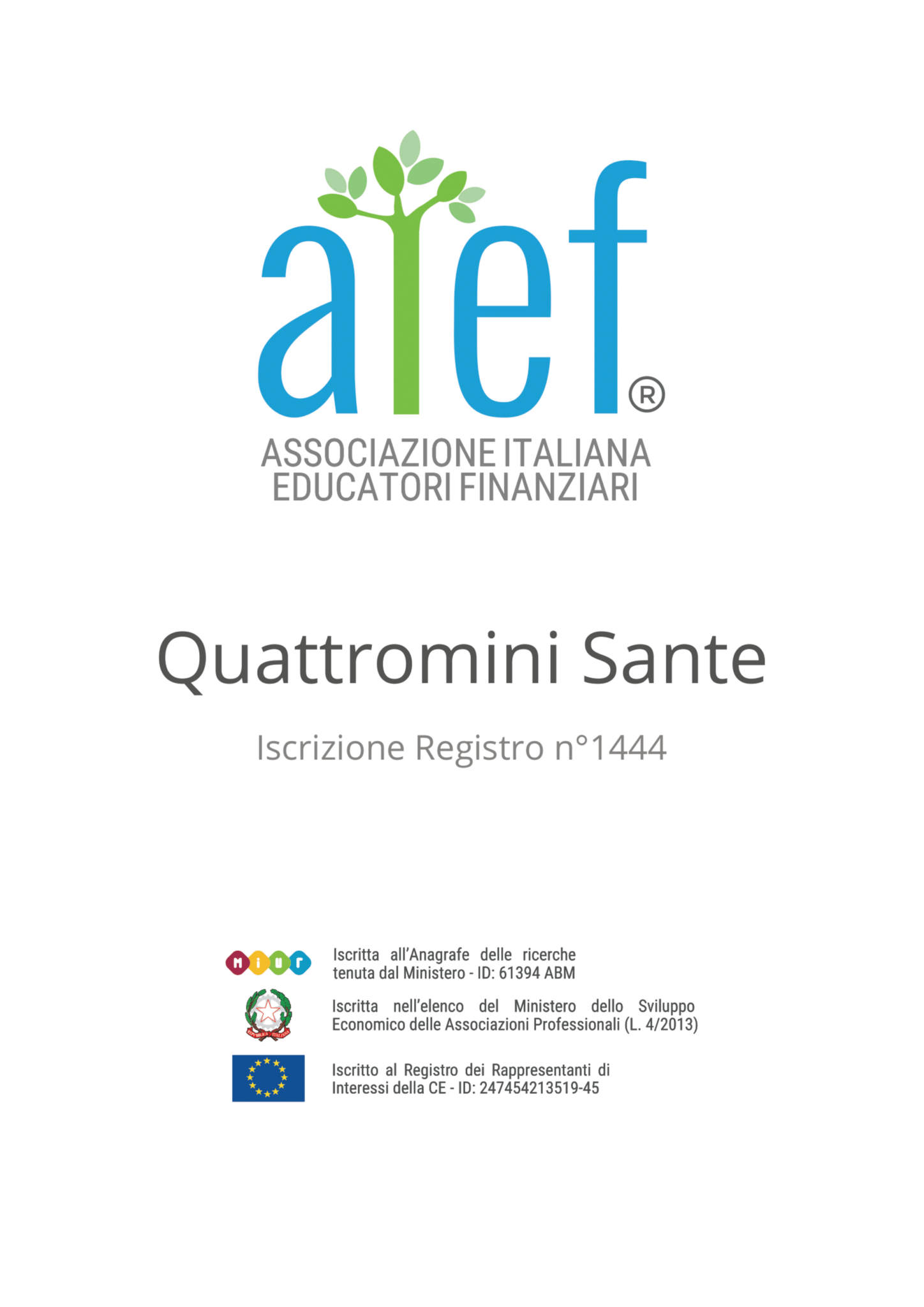 ISCRIZIONE REGISTRO AIEF-1